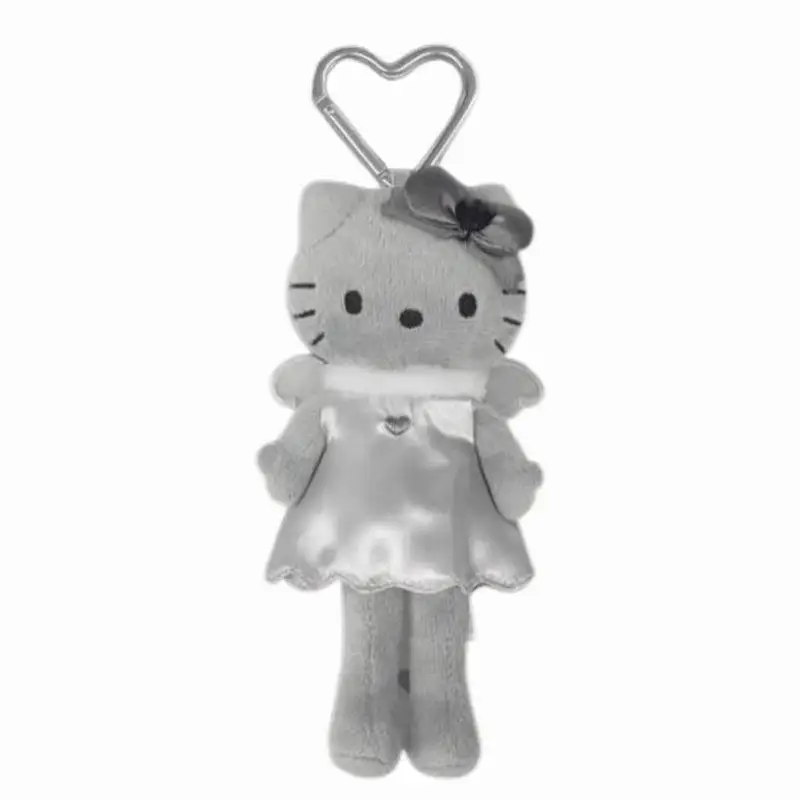Фото Sanrio Серый Ангел Длинные Ноги Hello Kitty Плюшевая Игрушка Брелок KT Cat Мягкая Кукла Подвеска Автомобильный Брелок Для Ключей Сумка Декор Детский Подарок №3
