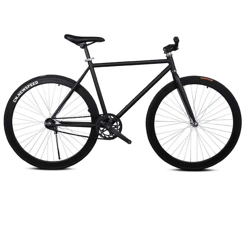 Односкоростной велосипед Fixie Hi-Ten, стальной черный велосипед 700c с фиксированной передачей
