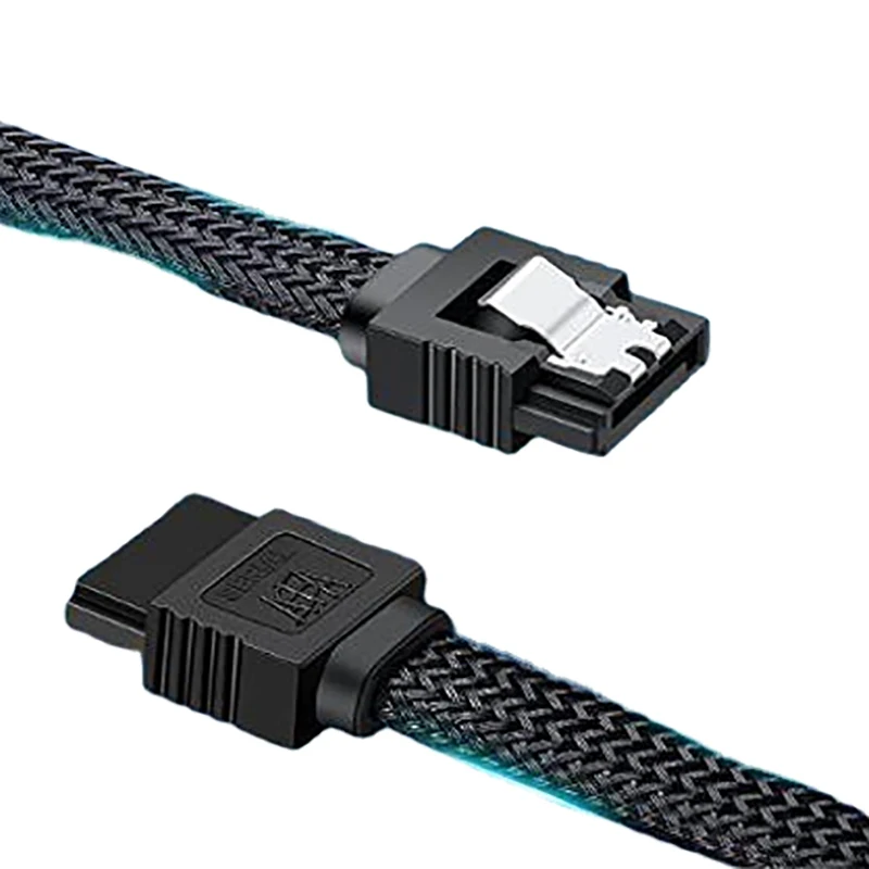 Фото SATA 3,0 III SATA3 7-контактный кабель для передачи данных 6 Гб/с, кабели SSD, шнур для жесткого диска HDD с нейлоновым премиум-покрытием №4