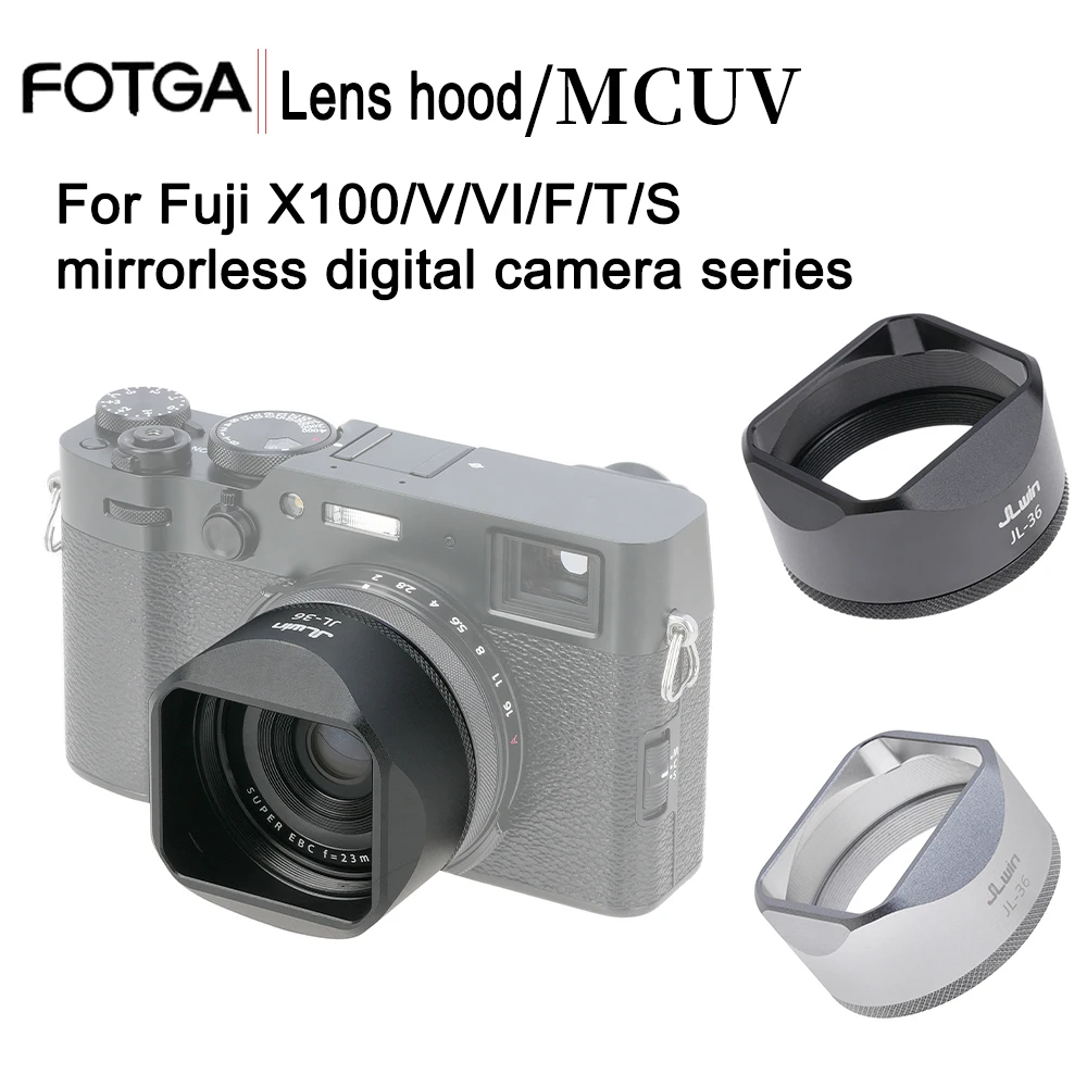 FOTGA для Fuji X100/V/VI/F/T/S беззеркальная цифровая камера серии металлическая бленда объектива MC-UV адаптер кольцо защитное зеркало Hoo