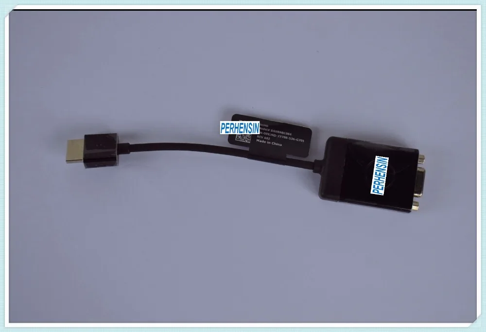 Подлинный кабель-адаптер для видеоадаптера Dell 9XJND HDMI (папа) к VGA (гнездо) 09XJND, 100% идеальная работа