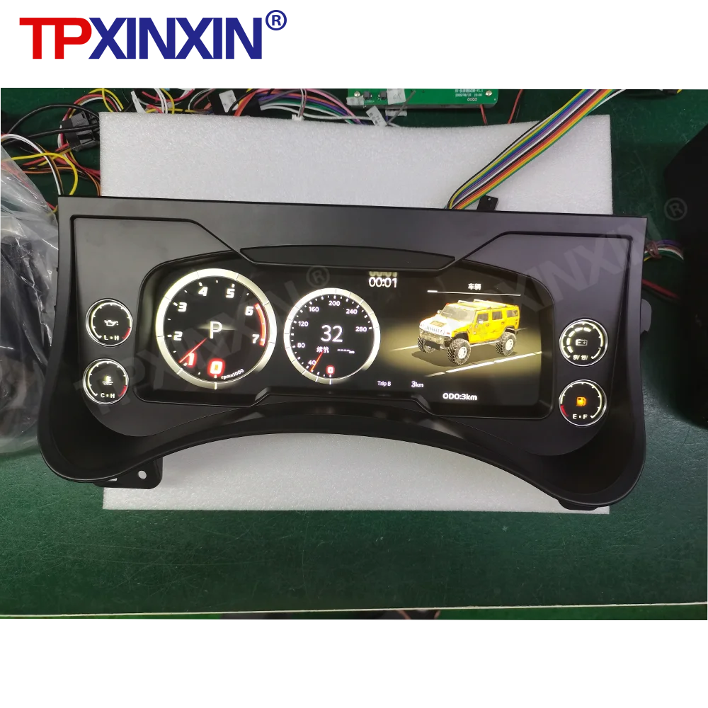 Автомобильная цифровая приборная панель для Hummer H2 2003-2009, автоматический виртуальный CockPit, инструмент QLCD, спидометр, одометр, экран, головное устройство