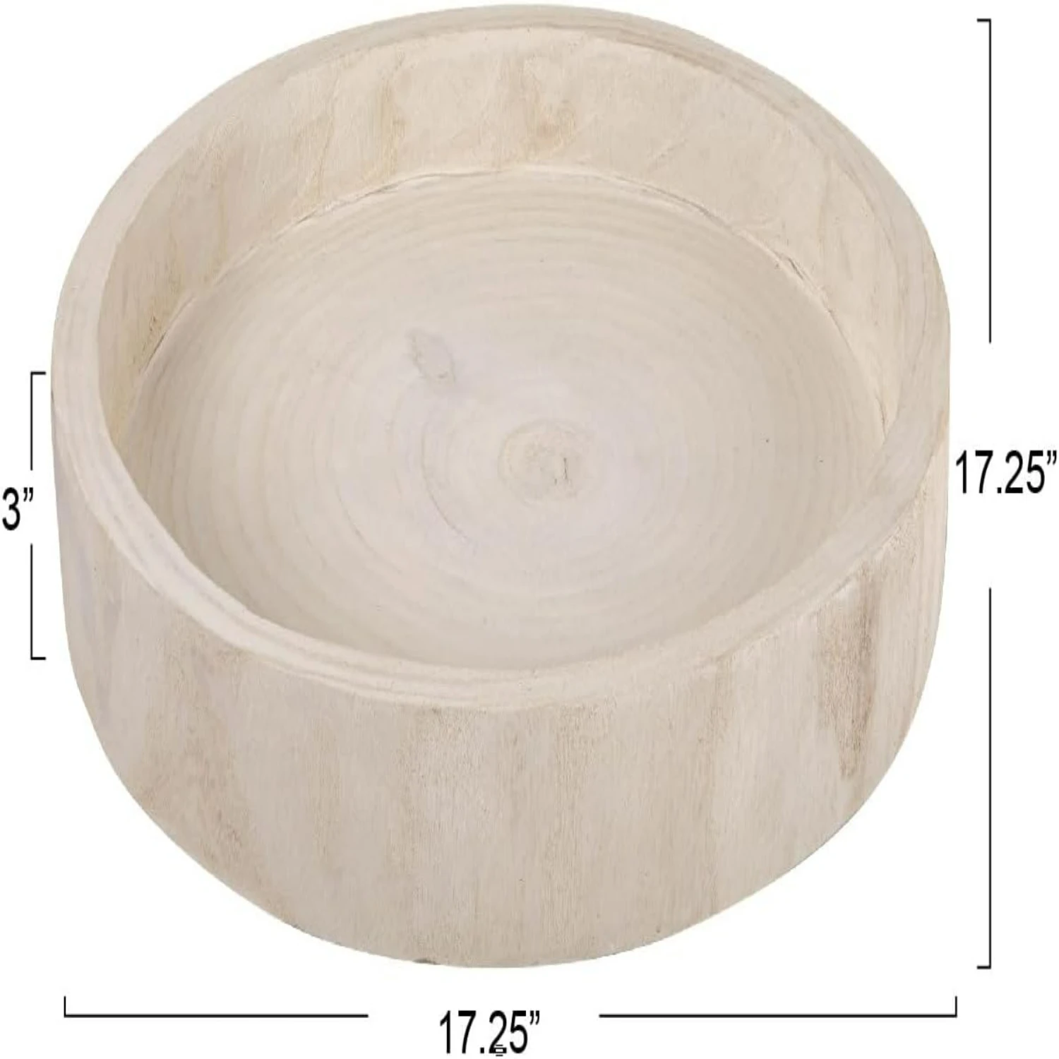 Exquisite Rustic Farmhouse Style Hand-Carved Whitewashed Paulownia Wood Tray - Beautiful Unique Artisan Crafted Serving Platter (art.: 3920cb47eed91) - 3920cb47eed91