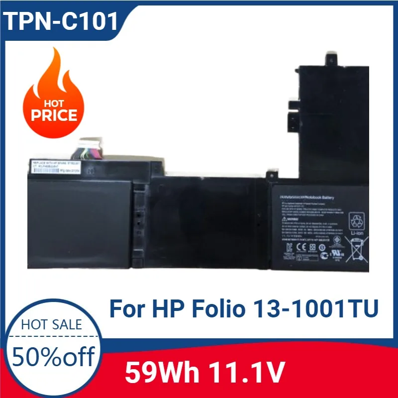 Новый высококачественный аккумулятор для ноутбука Venturi TPN-C101 для HP Folio 13-1001TU 13-2000 1051NR 1000EA 671518-800 671277-171 BATAZ60L59S