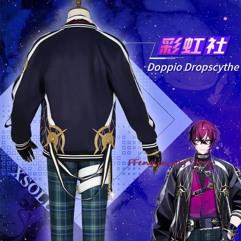 Фото ss23YouTuber VTuber NIJISANJI EN XSOLEIL Doppio Dropscythe Косплей Костюм Парик Аниме Наряд Хэллоуин Карнавал Вечеринка Женщина Мужчина Су №5