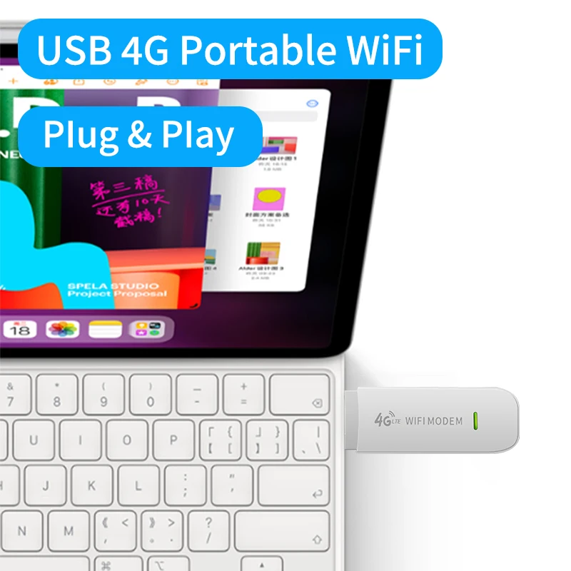 Фото Портативный Wi-Fi USB 4G роутер 150 Мбит/с SIM-карта USB 4G модем карманный хот-спот WiFi Dongle B7 B20 диапазон частот для дома и автомобиля №2