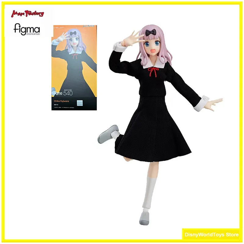 100% оригинал Figma 540 Кагуя-сама Love Is War The Geniuses' War Of Love and Brains Chika Fujiwara в наличии, аниме-фигурки, модель