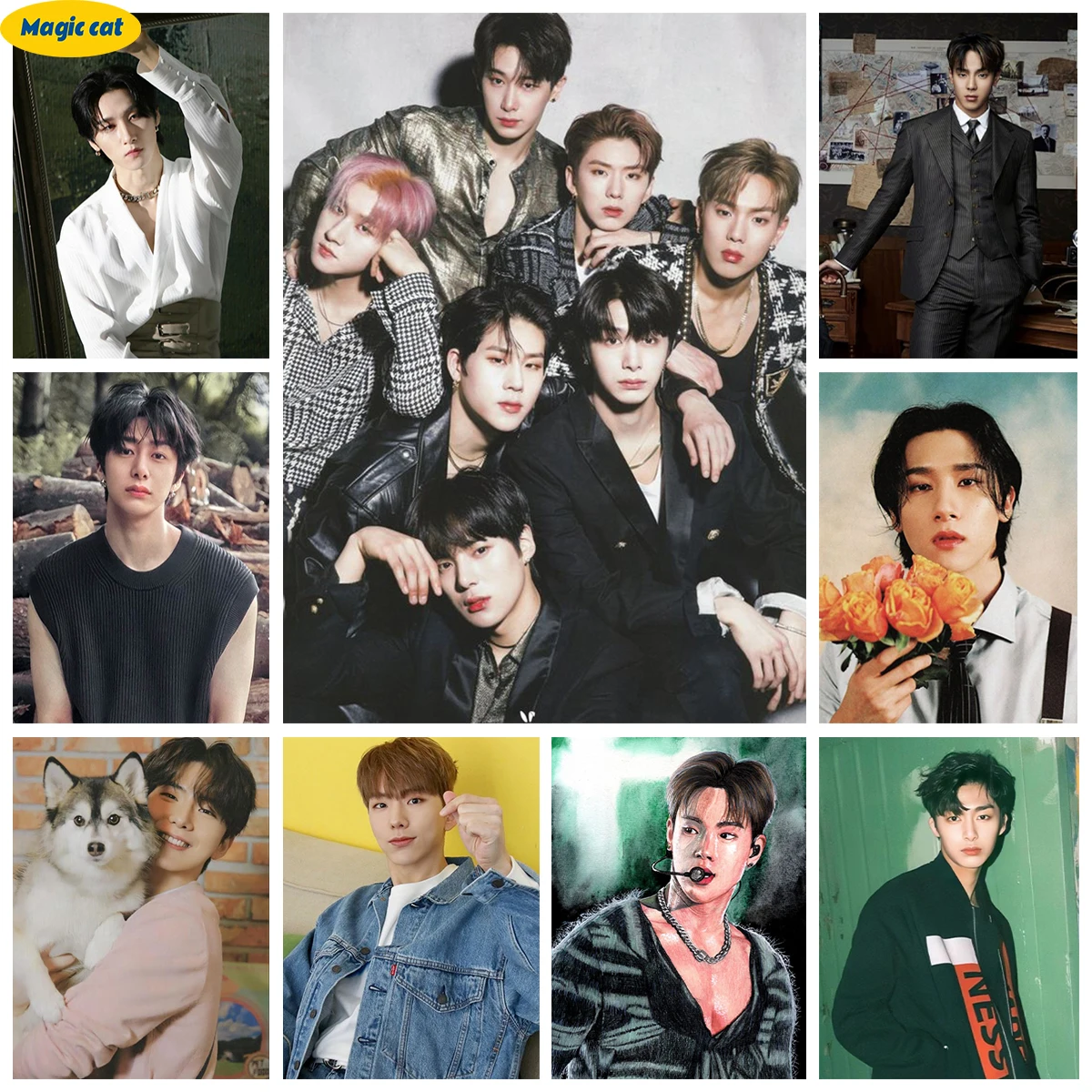 Картина для вышивки крестиком 5D с изображением группы Kpop