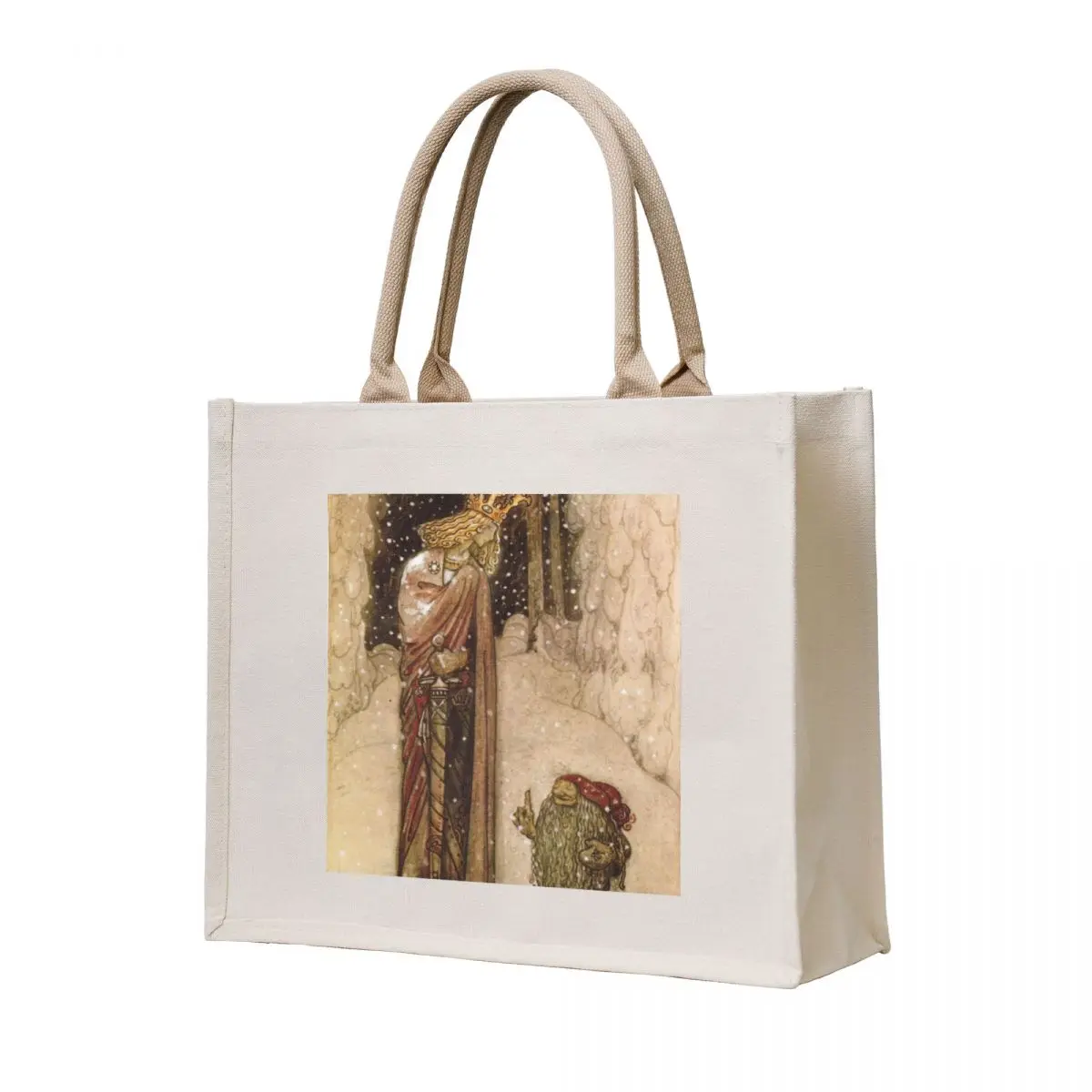 Fairy Prince and Tomten - John Bauer Tote Bag Холщовые сумки-тоут Женская сумка-шоппер Пляжная сумка Eco