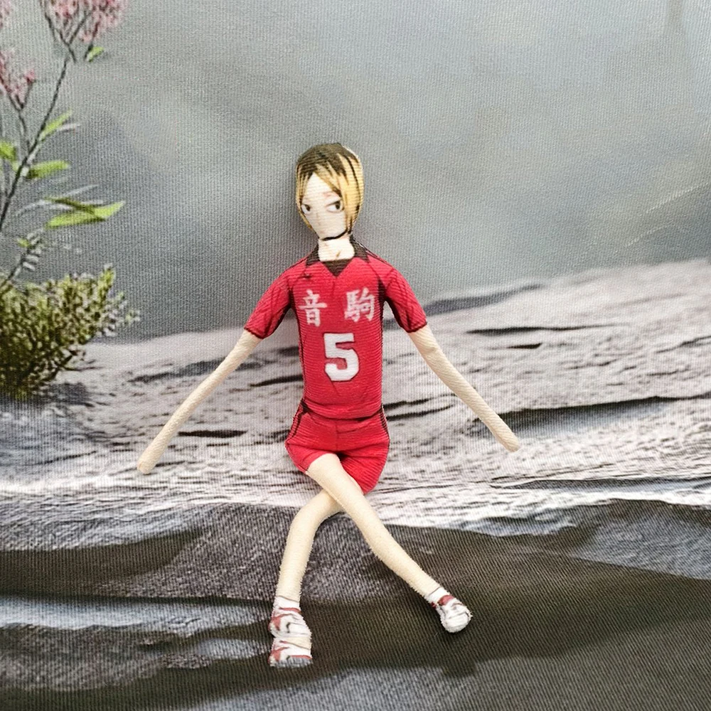 Фото Аниме Haikyuu Hinata Shoyo Kozume Kenma, брелок для косплея, плюшевая хлопковая кукла, стройная поворотная форма, украшение комнаты, праздничный подарок №2