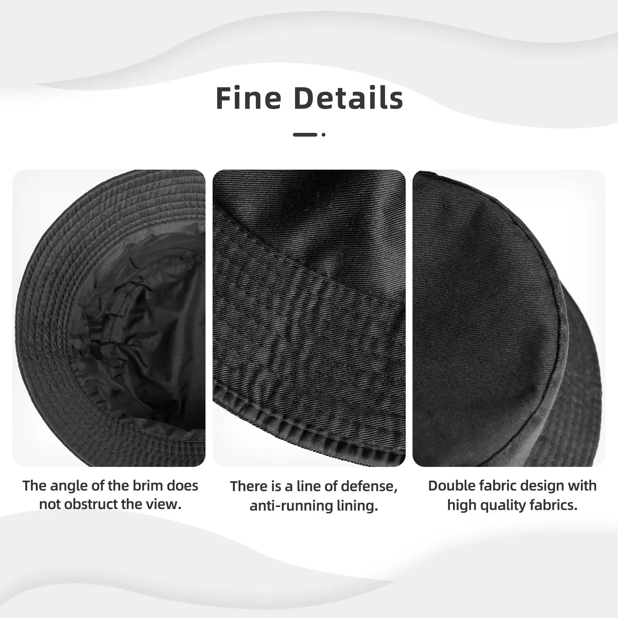 Фото Раздель Xoro, visage de riz Meme seau chapeau Уличная одежда pêcheur casquettes doux pli Holiday crème Solaire Chapeaux pour hommes №5