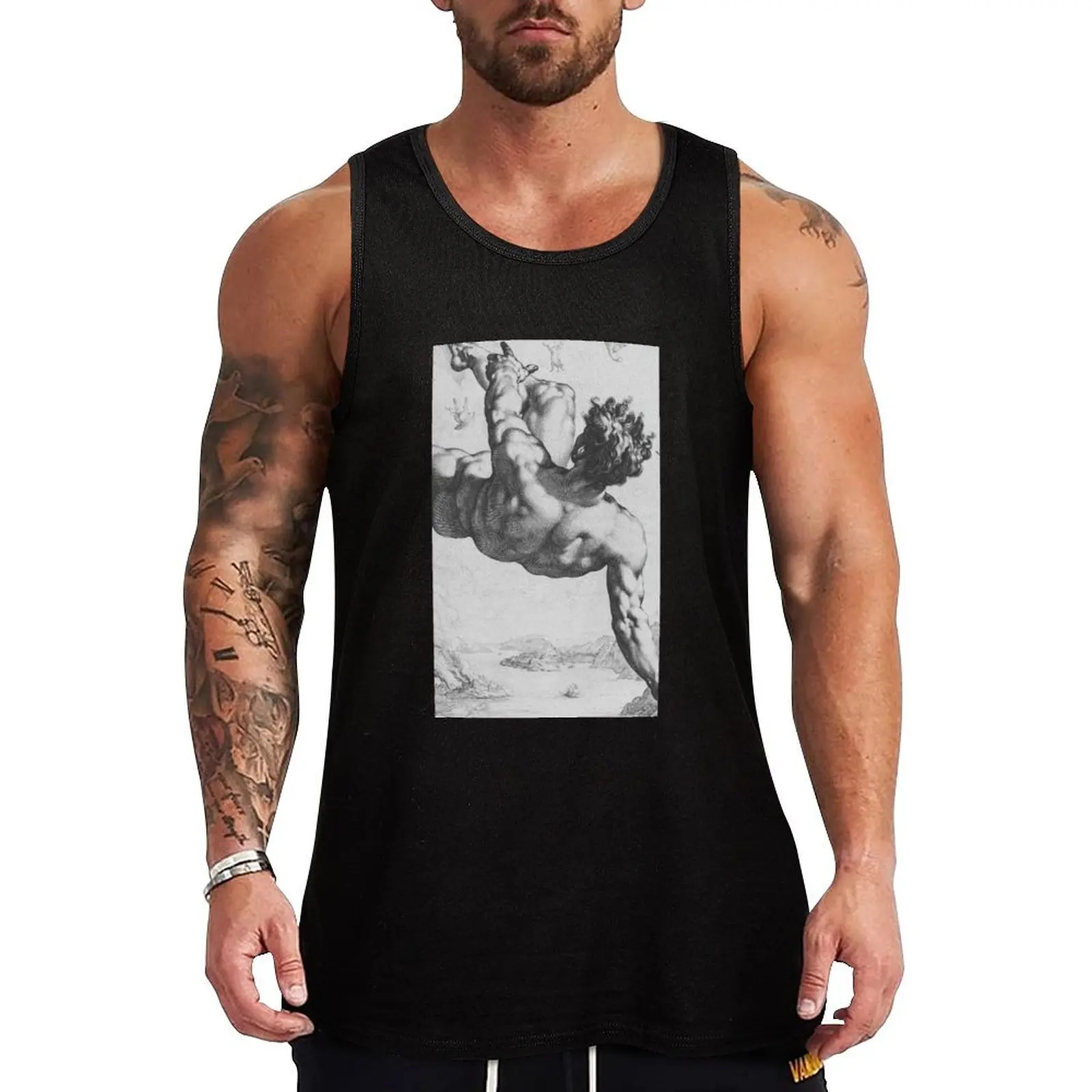 Icarus Falling Tank Top gym clothes for man men clothes anime clothes Men's gym t-shirts