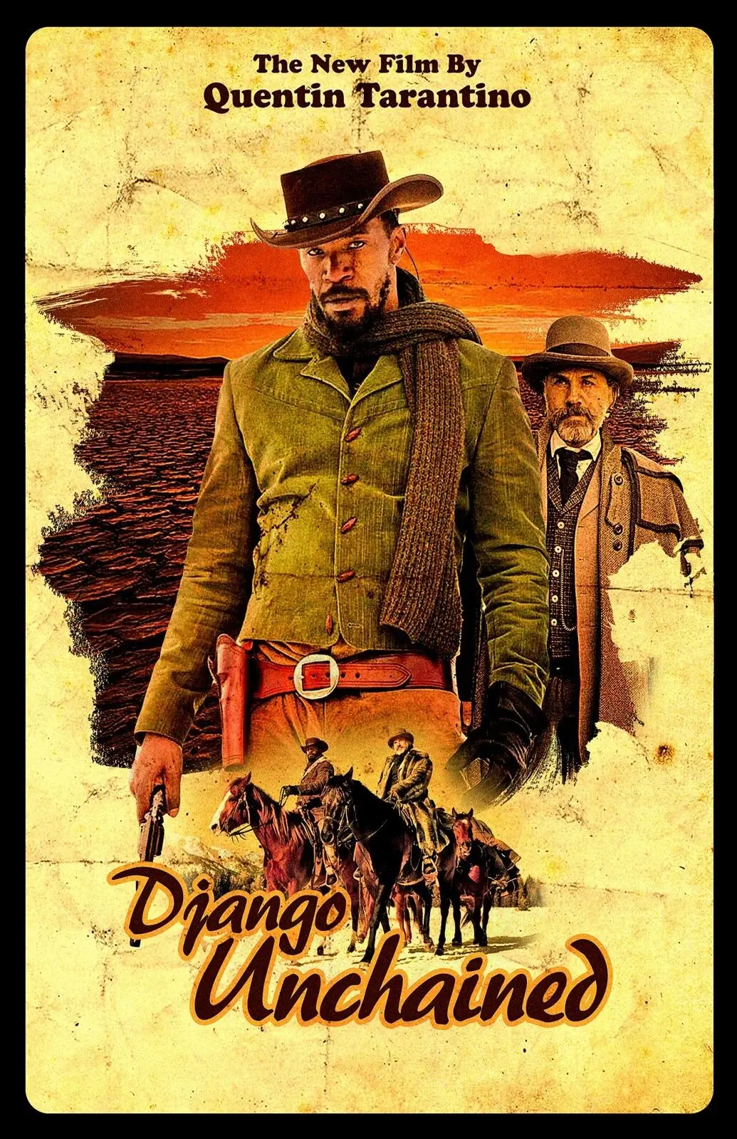 Django Шелковый плакат для домашнего декора с художественным принтом фильмов