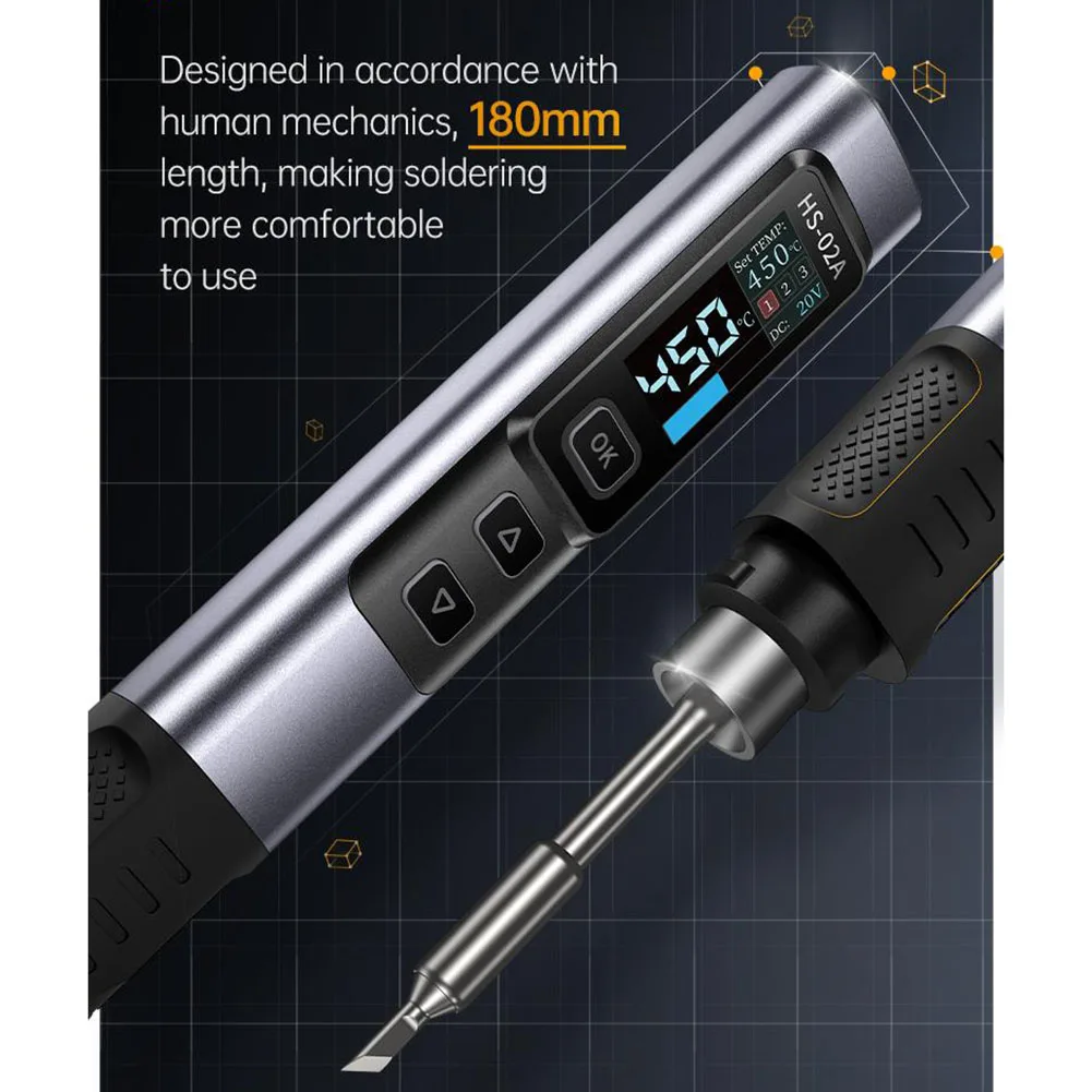 Фото HS-02A Паяльник Паяльная станция PD100W Портативная ремонтная термостатическая паяльная станция Паяльный карандаш №5
