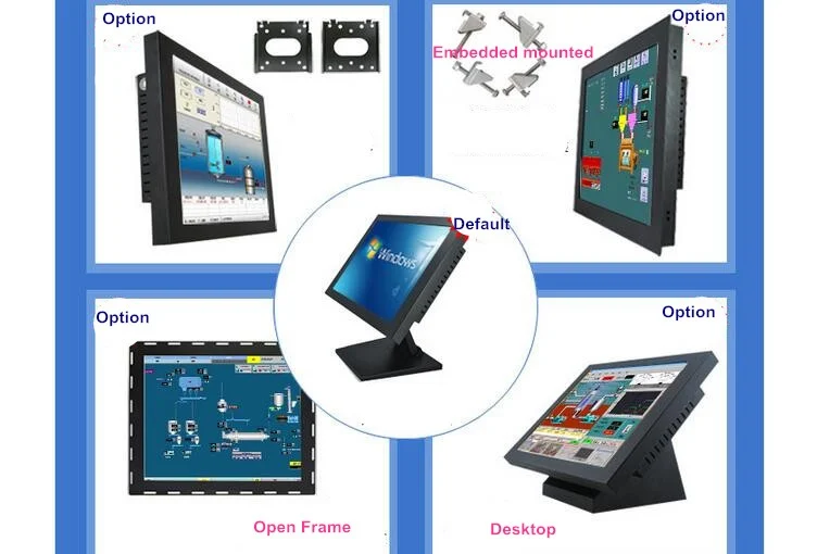 Интегрированный Дисплей OEM 10,4 дюйма, Встроенный промышленный многосенсорный ПК все в одном