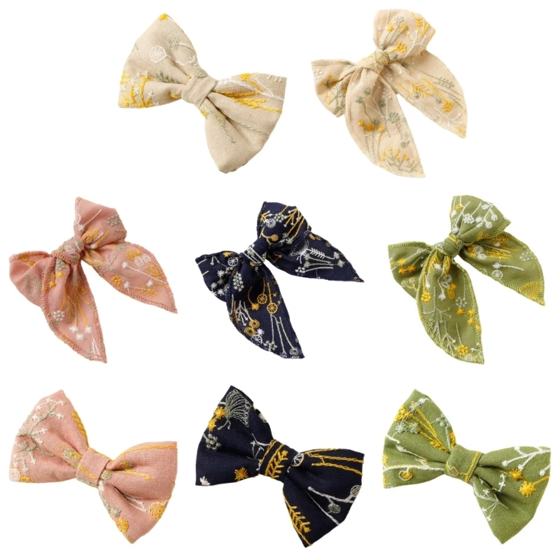 652f Дети складывают Haipin Bownot Bowtie Side Clip складывает ленту для волос лента Barrette