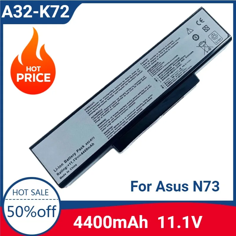 Новый высококачественный аккумулятор для ноутбука A32-K72 для Asus N73 N73F N73G N73J N73JF N73JG N73JN N73JQ N73Q N73S N73SD N73SL N73SW N73V