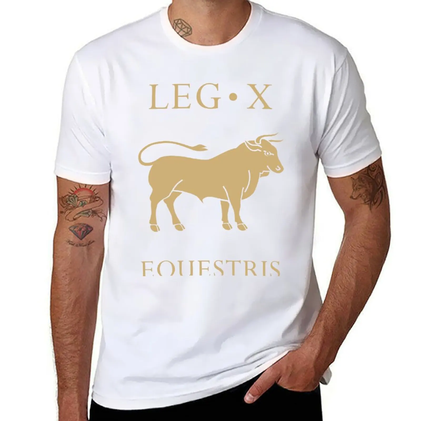 Legio X Equestris — футболка «Улюбимый легион Цезаря», мужские хлопковые футболки с принтами, футболка