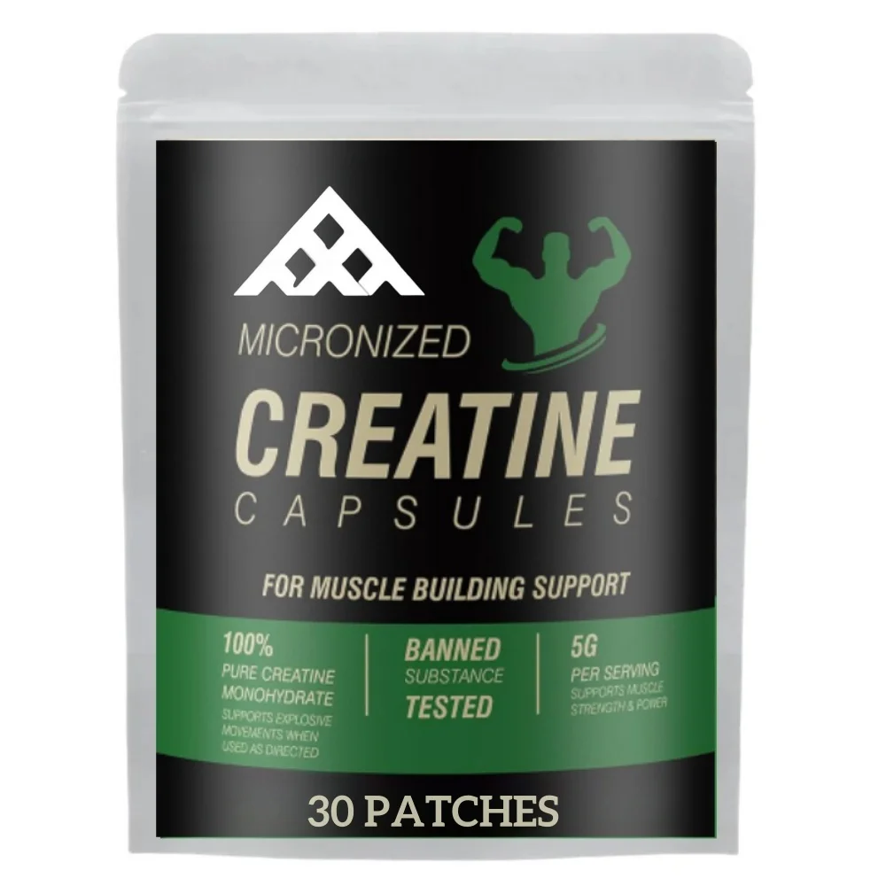 Трансмические пластыри Creatine Monohydrate для роста мышц, повышенной прочности, повышенной энергии, 30 пластырей
