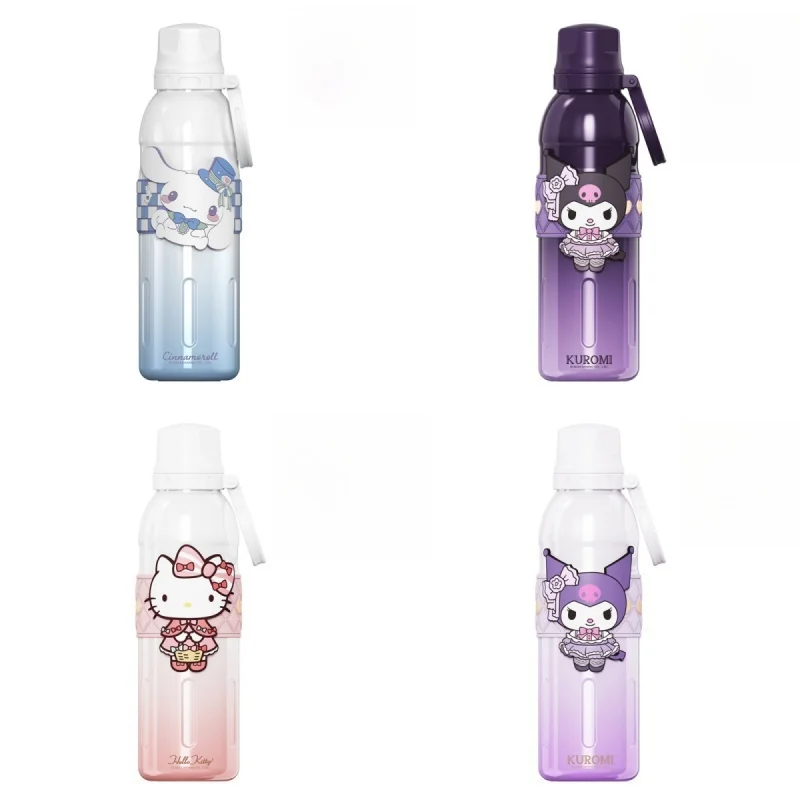 Sanrio Hello Kitty Вакуумная чашка Kuromi Соломенные чашки Детский чайник Спортивные чашки большой емкости Праздничные подарки Периферийные устройства в стиле аниме