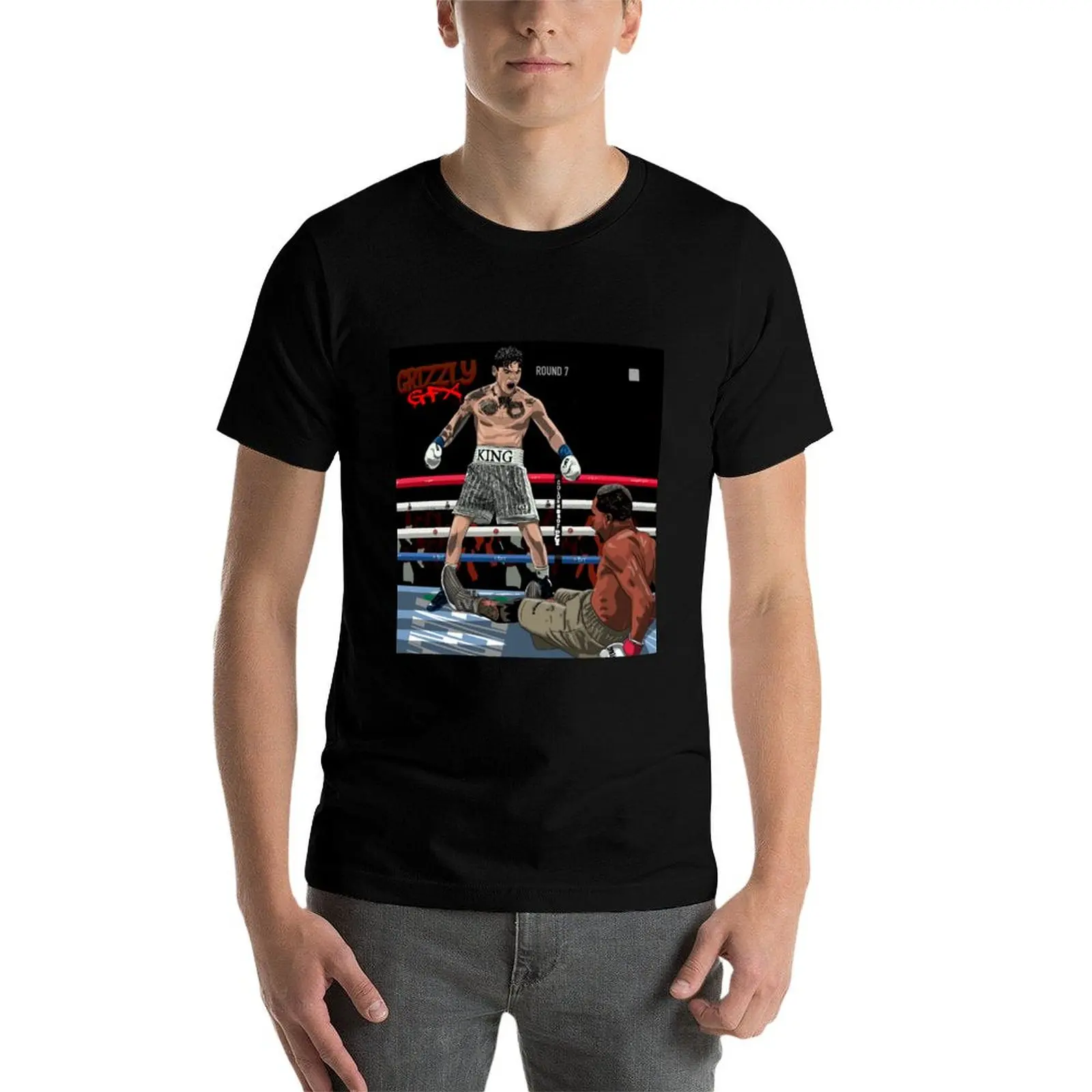 Фото Ryan Garcia Secures Victory Over Devin Haney in Epic Boxing Showdown облегающая футболка одежда в стиле аниме рубашки мужские №3