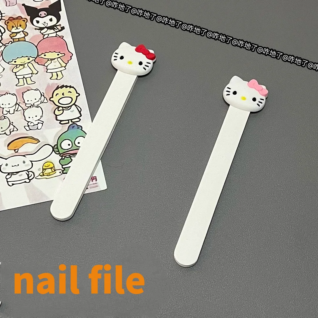 Sanrio Hello Kitty пилочка для ногтей, средства для лака для ногтей, натирание ногтей, милые портативные инструменты для ногтей в стиле аниме, подарок на фестиваль Kawaii для девочек ﻿