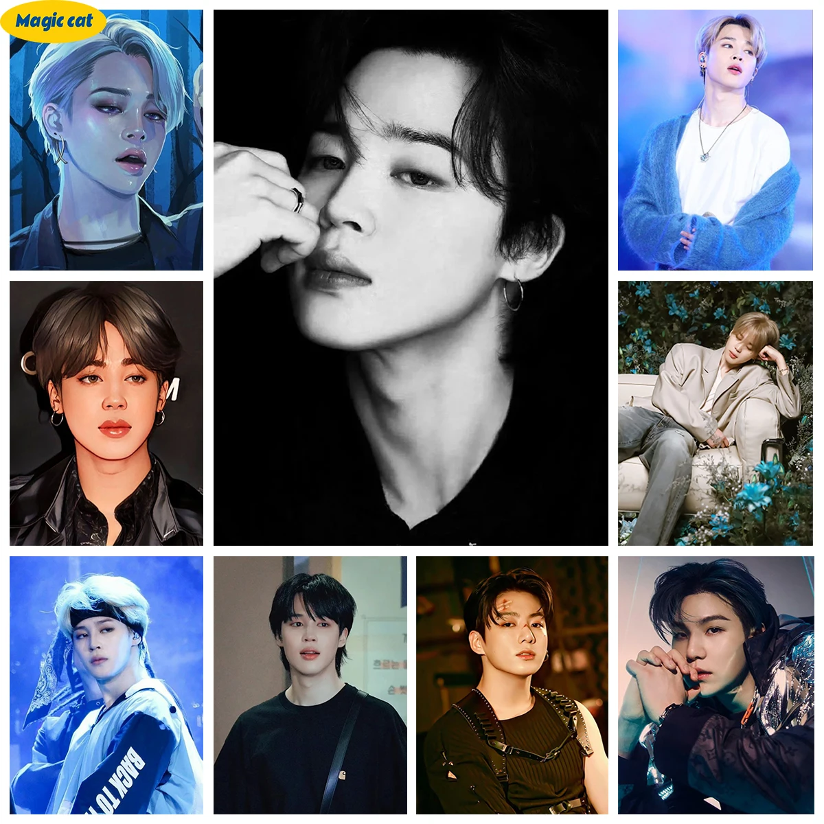 J-Jimin 5D алмазная живопись горячая Kpop певица картина Алмазная вышивка искусство вышивка крестиком фанат коллекция декор комнаты подарок ручной работы
