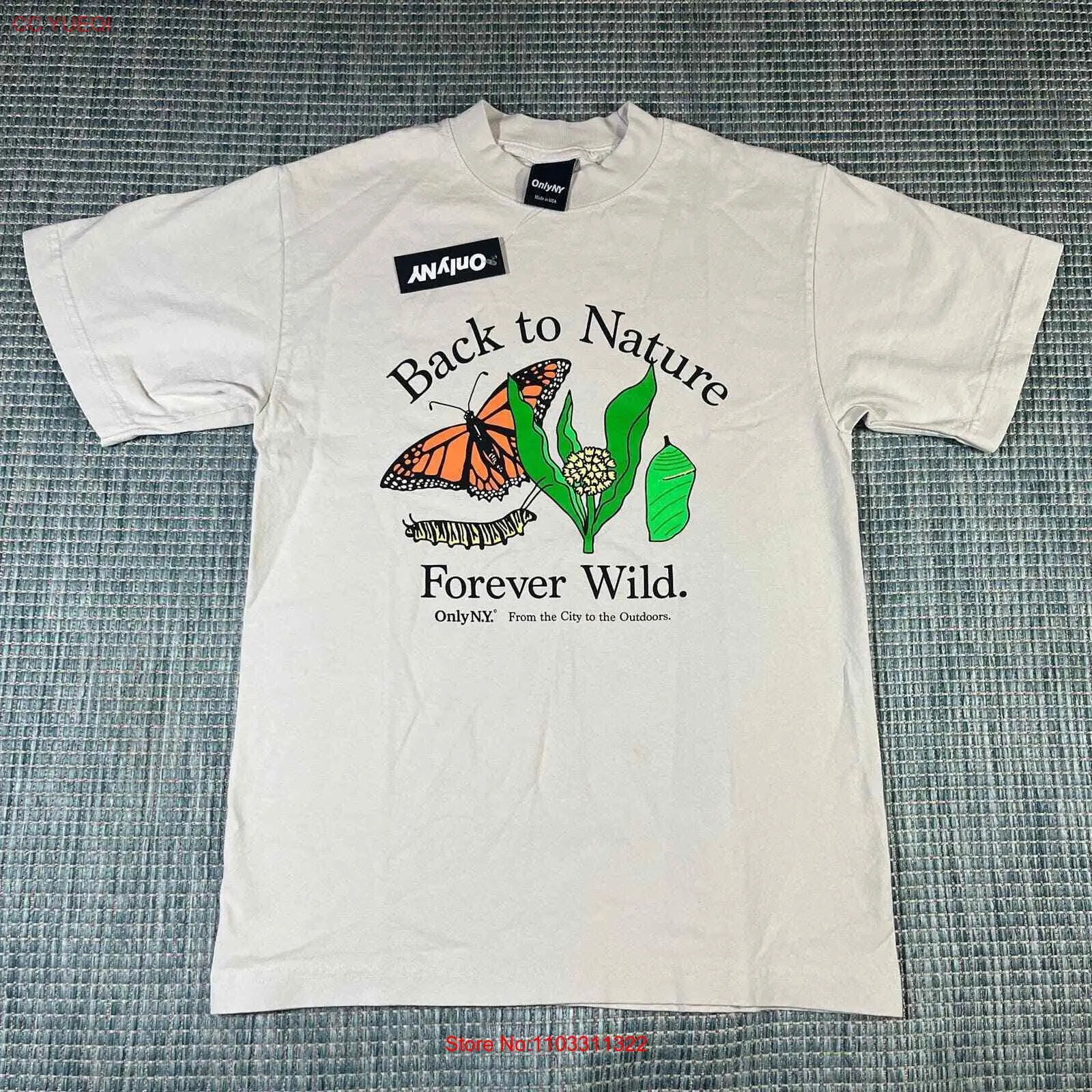Футболка для взрослых Only Ny Back To Nature Forever Wild Sz XS Новинка