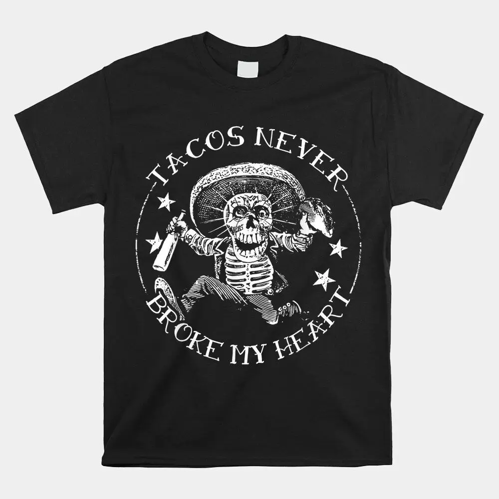 Распродажа! Винтажная Футболка Tacos с надписью «Never broken My Heart», размер соответствует качеству 100% хлопка, с коротким рукавом