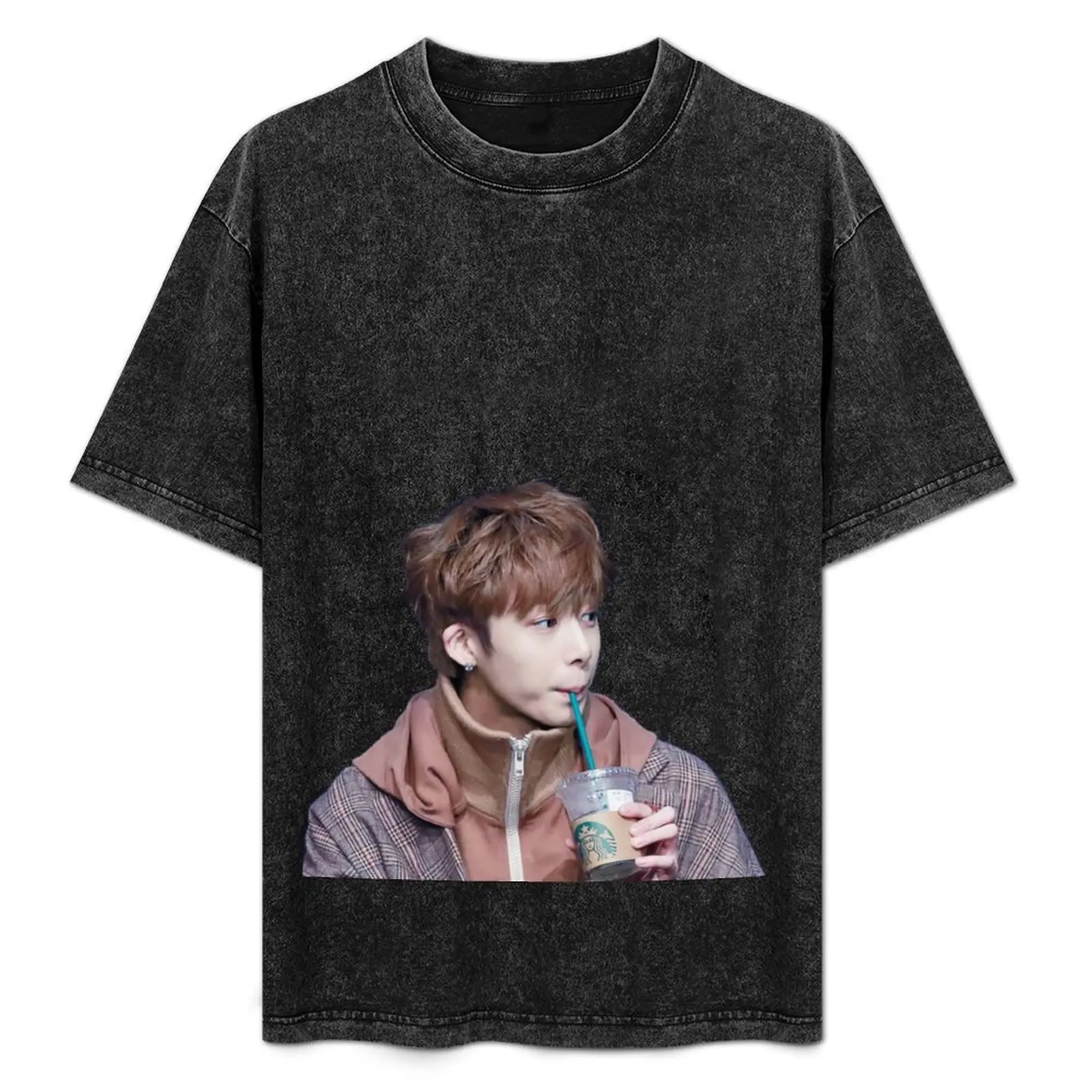 Футболка Hyungwon Monsta X, хлопковая футболка, 100% футболки для мужчин, забавная футболка с рисунком, мужская однотонная футболка, мужская роскошная футболка