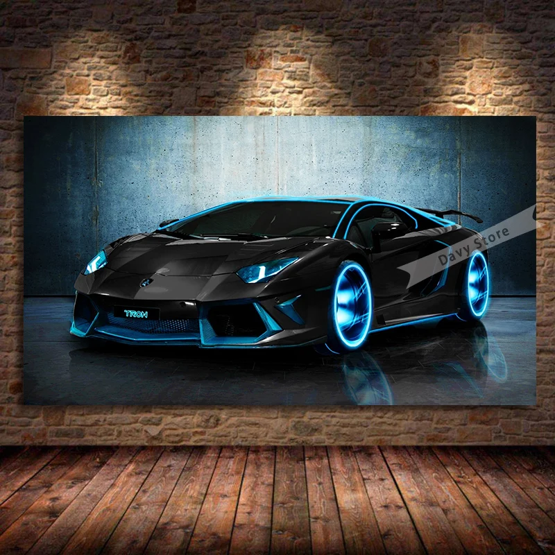 Фото Роскошные супермарки Lamborghini серии автомобилей, классные спортивные автомобили, Картина на холсте, плакаты, печать, настенные картины, гости... №1