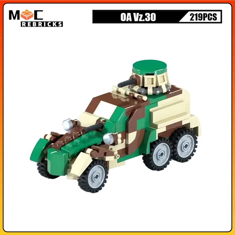 Конструктор MOC WW2 OA VZ. 30 военный бронированный автомобиль немецкая армия оборона грузовик «сделай сам» технологическое оружие креативные кирпичи игрушки подарки