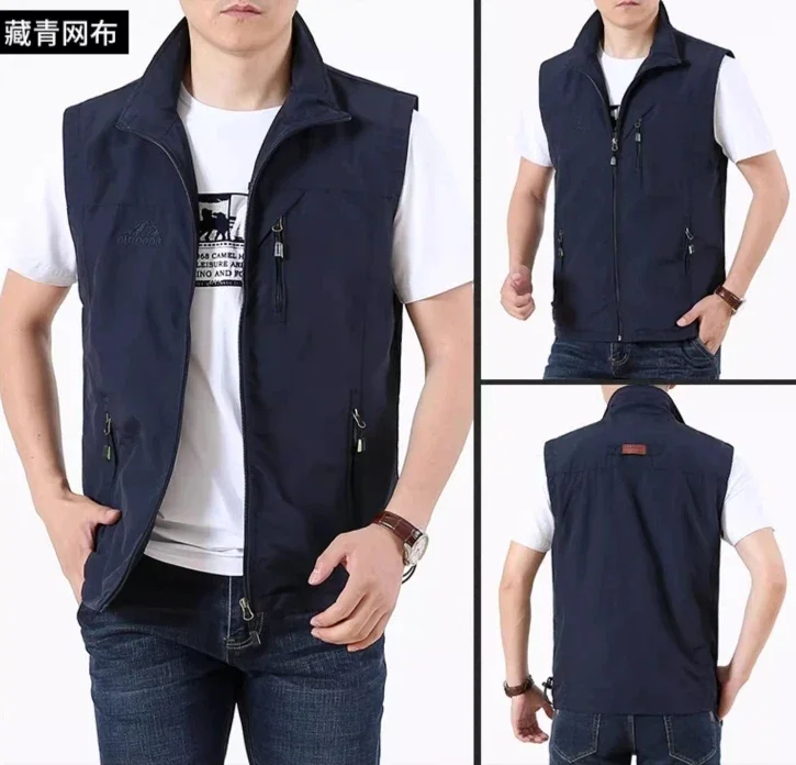 Фото Majia Youth Work Clothing Spring and Autumn Work Clothing Vest Set Men's Business Leisure Work Clothing №3