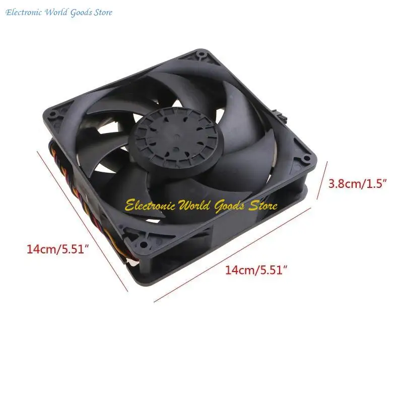 A3PD Cooler Fean R4-14038-64PK-B1 4 PIN 140x140x38mm Server Workstation Accessories Тихий охлаждение вентилятор 12V 43.2W 6000R (art.: 3920cf5eee5d6) - 3920cf5eee5d6