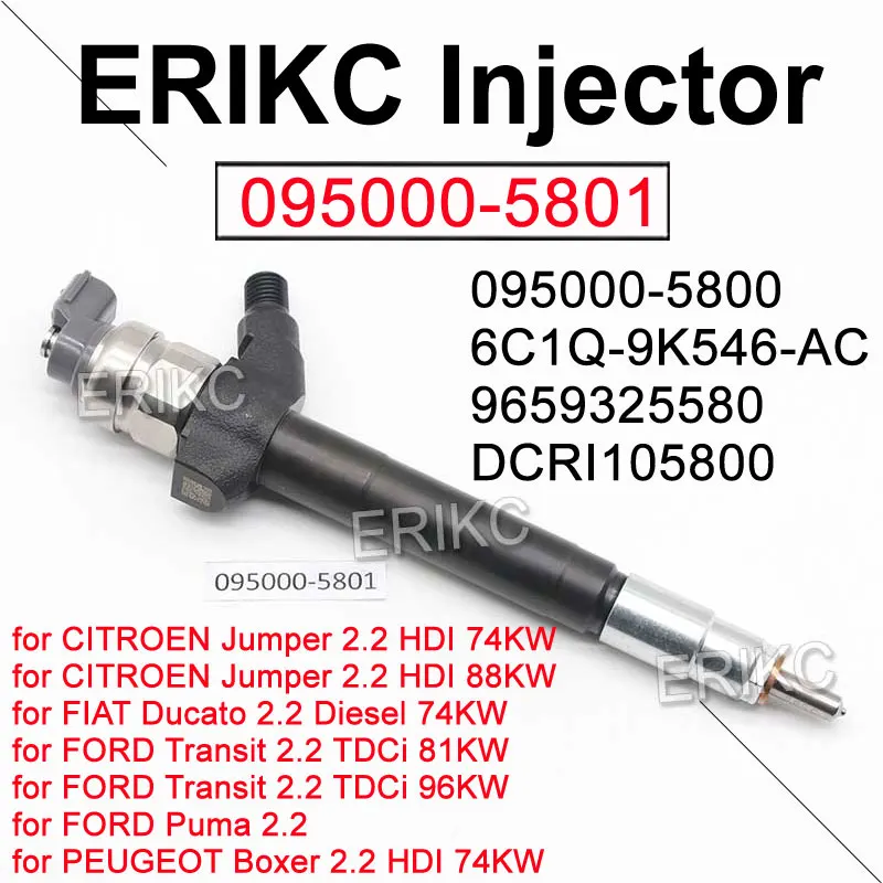 Новая форсунка в сборе 095000 -5800 6C1Q-9K546-AC 6c1q9k546ac для Citroen Jumper Fiat Ducato Ford Transit Peugeot Boxer