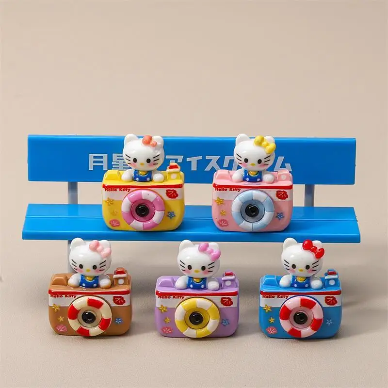 Фото 2 шт. кукольный домик Sanrio Hello Kitty камера миниатюрные модели KT Cat DIY аксессуар украшение кукольного дома украшения дети игровые игрушки №4