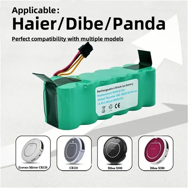 Для пылесоса Haier аккумулятор 14,4 В T322, T321, T320 CR120 CR121 CR540 для Panda X500, для Dibe X500, X580, X900 NiMH 12,8 Ач Электроника