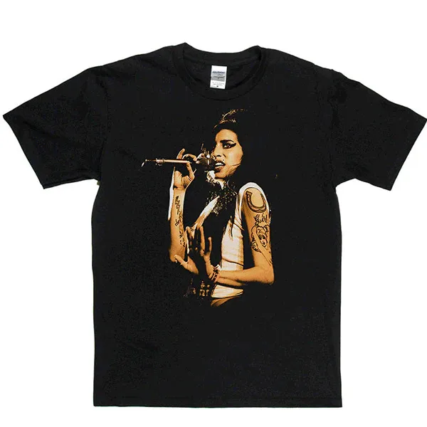 Vtg Amy Winehouse Live In Tour Хлопковая черная мужская футболка всех размеров MC024