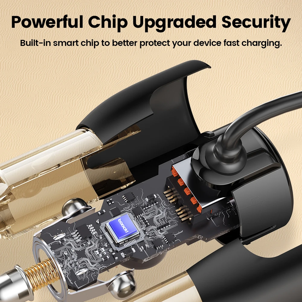Быстрое Автомобильное зарядное устройство Toocki 110 Вт QC4.0 PD3.0 PPS 65 Вт USB C автомобильное зарядное устройство для ноутбука iPhone 15 14 13 Samsung S23 S22 Xiaomi POCO (art.: 3920c3b611da4) - 3920c3b611da4