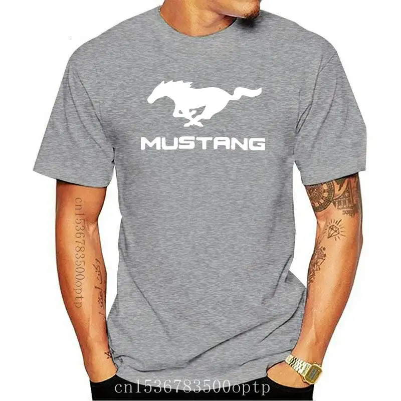 Kaus Pria Musim Panas Logo Mobil Mustang Lengan Pendek Pria Bar 2024 футболка Pria Katun Kualitas Tinggi Warna Harajuku