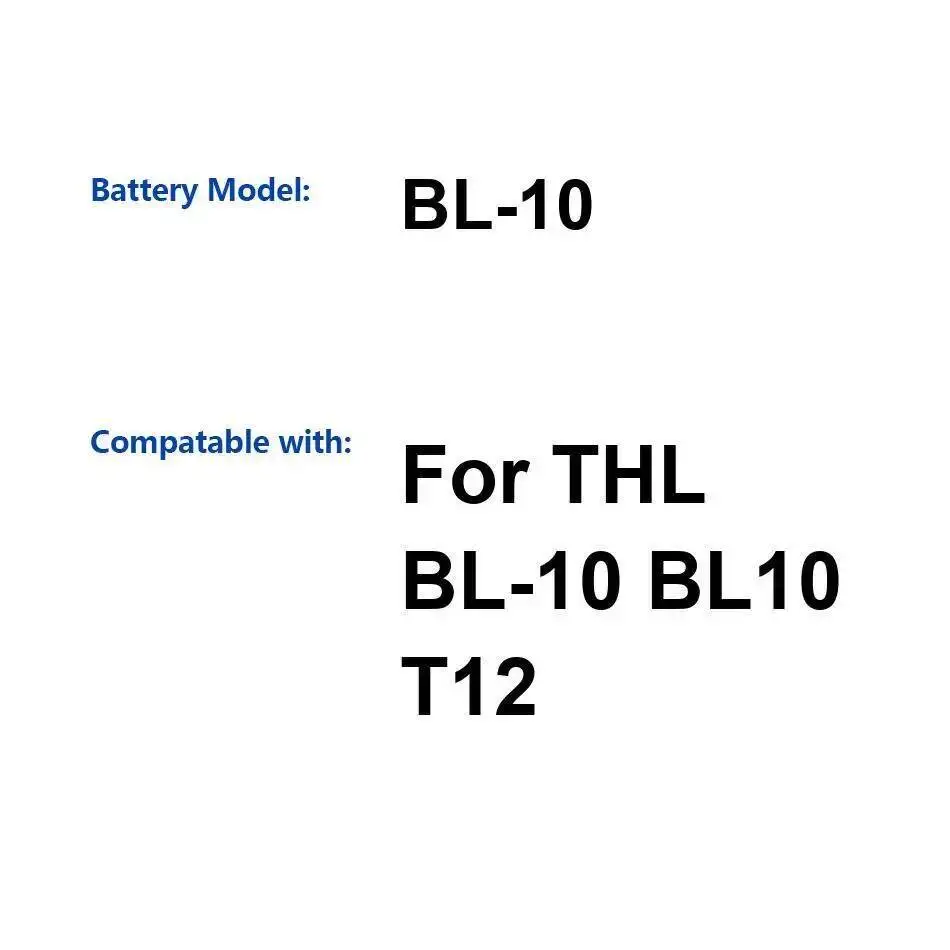 Легкий аккумулятор для мобильного телефона Thl T12 1800 мАч BL-10