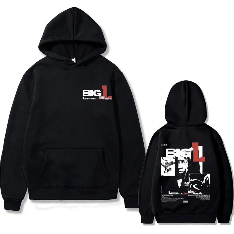 Rapper The Notorious Big L Lifestylez of The Poor and Dangerous Hoodie Biggie Smalls Pullover Men's Hip Hop Oversized Hoodies