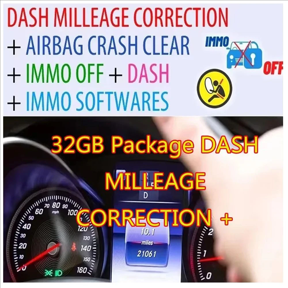 Фото Последняя упаковка 2024 32 ГБ DASH MILLEAGE CORRECTION+AIRBAG CRASH CLEAR+IMMO OFF+ DASH +IMMO SOFTWARES Скачать видео по установке №2