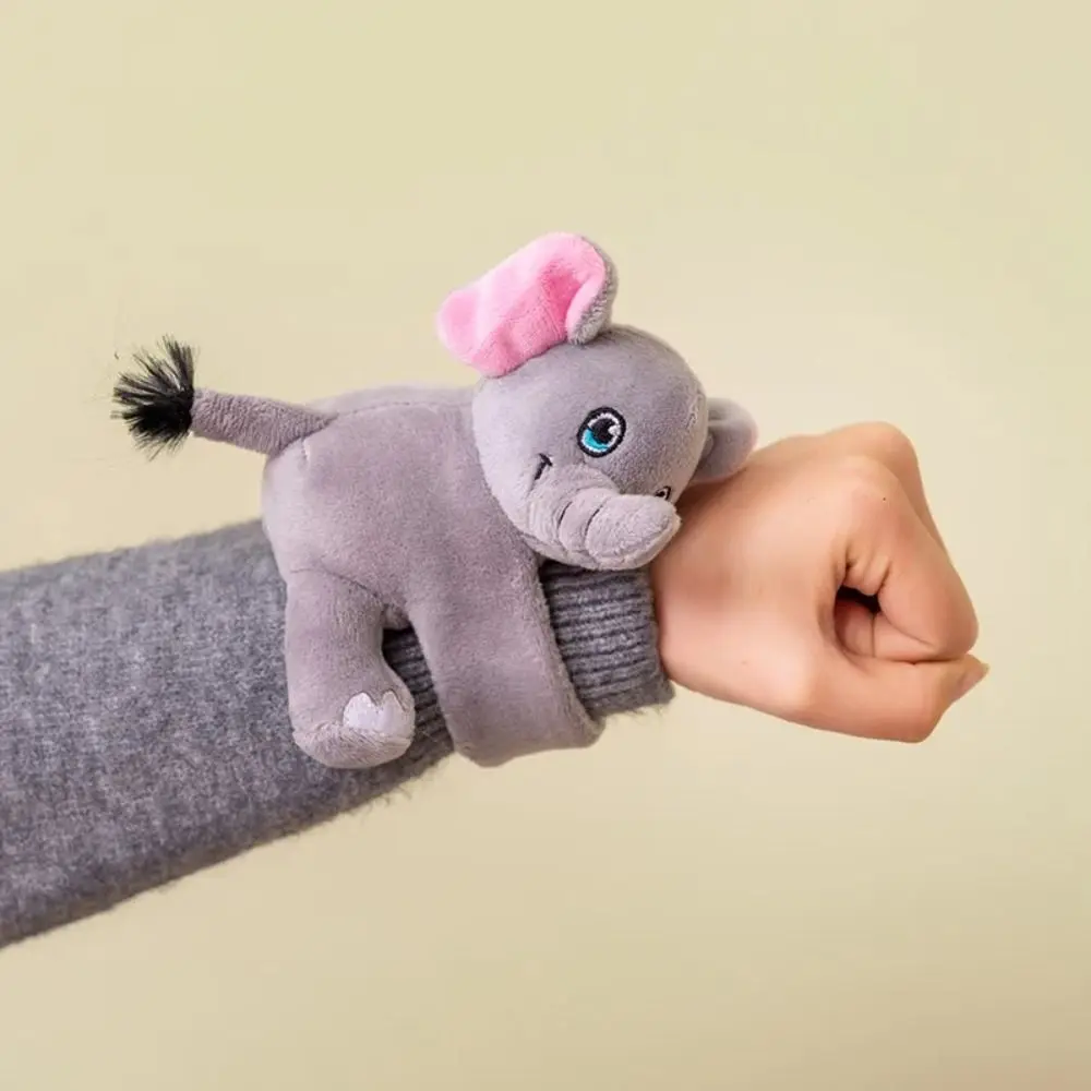 Новый Kawaii Mini Zoo Series плюшевый браслет на кнопках, удобный теплый браслет с мультяшными животными, прекрасный декор на запястье для детей