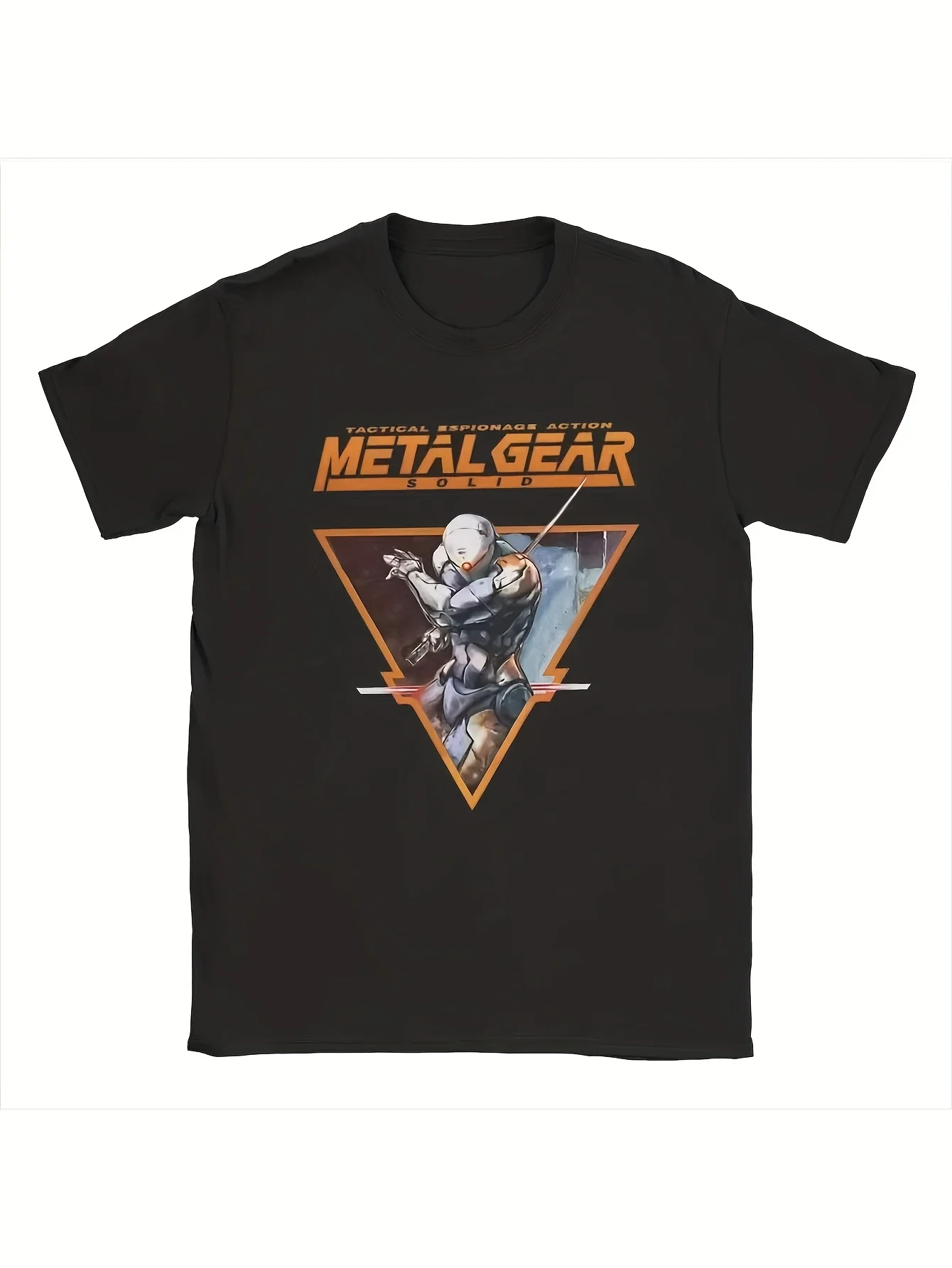 (DOMIO) Мужчины Женщины MGS1 Solid Snake Game Мужская хлопковая футболка Metal Gear Хлопковые топы Забавные детские футболки с короткими рукавами Детские футболки