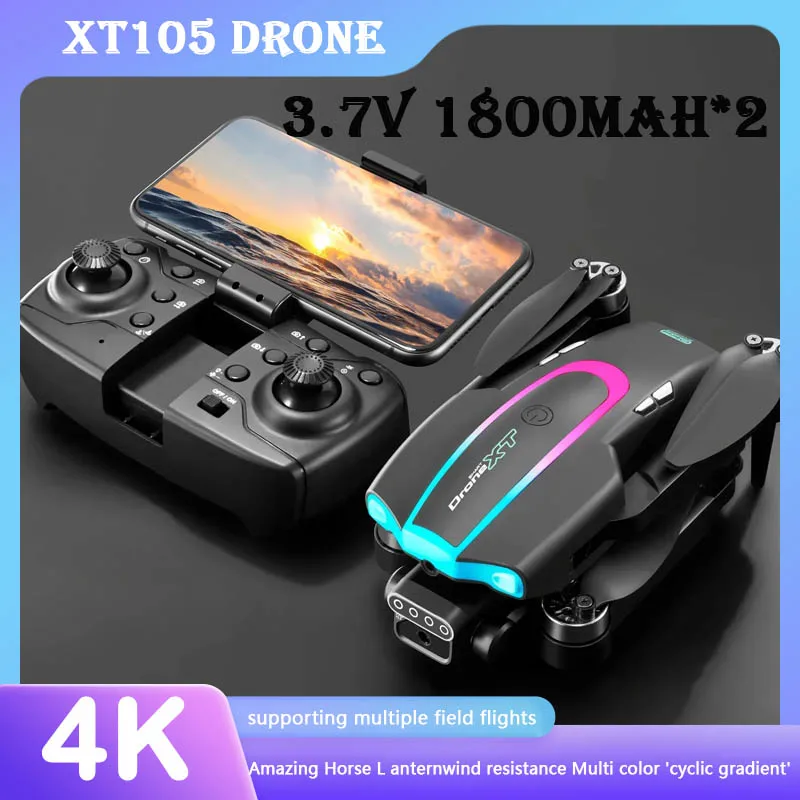 Фото Мини-Квадрокоптер XT105 складной с двумя камерами, GPS, Wi-Fi, Fpv №1