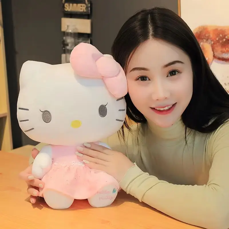 Фото 30/40 см Sanrio Kt Hellokitty Baby Sleep Companion кукла милый кот плюшевая игрушка успокаивающая кукла для девочек мягкие подушки для дома подарки №2