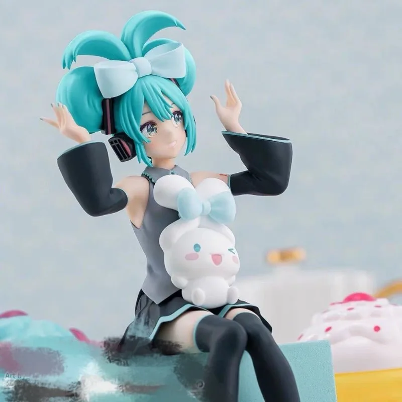 Фото Hatsune Miku MIKU Yugui собака Сидящая под давлением лапша быстрого приготовления Hatsune шасси Автомобильная фигурка орнамент №2