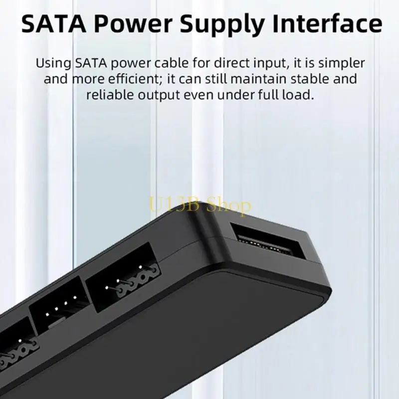 Фото U13B Настраиваемое управление вентилятором ПК 10 Port Argb Pwm Hub с удаленным для геймеров №5