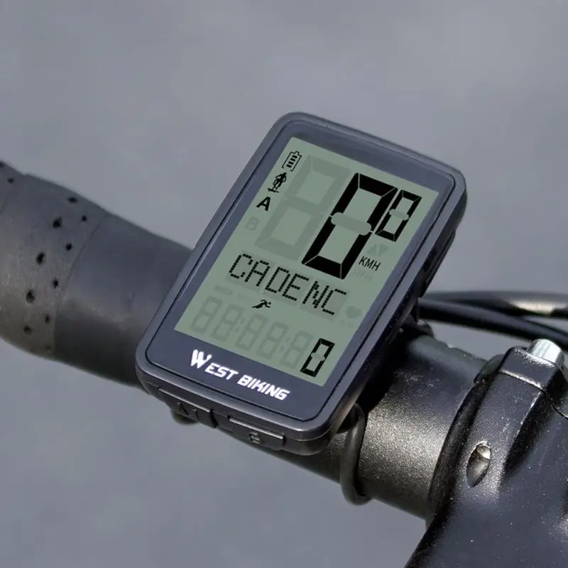 WEST BIKING компьютер, датчик частоты вращения педалей, спидометр для велосипеда, беспроводной водонепроницаемый компьютер для велосипеда, теле...